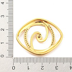 Cabochons aus Messing mit klaren Zirkonia-Pflastersteinen&nbsp;KK-P243-06G