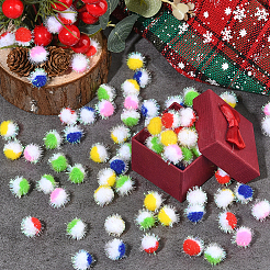 100 Stück 5 Farben Polyester-Pomponball&nbsp;DIY-SC0031-42