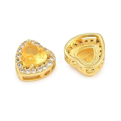 Perles en laiton pavé de zircone cubique&nbsp;CU-CBA3D67-08G-08