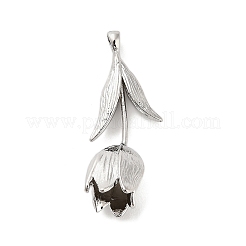 Pendentifs en laiton à fleurs tridimensionnelles&nbsp;KK-V006-02P-02