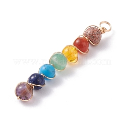 Pendenti con pietre preziose chakra naturali e sintetiche&nbsp;PALLOY-JF01166