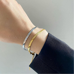1 bracelet à chevrons en acier inoxydable 304 pour hommes et femmes&nbsp;BJEW-DJ0001-56