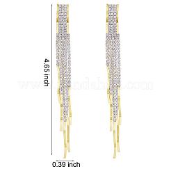 Boho nappa lampadario orecchini cubic zirconia orecchini lunghi orecchini pendenti in cristallo orecchini lunghi a catena lunga orecchini nappa con strass lunghi per le donne&nbsp;JE1070A