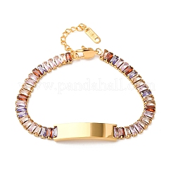 304 Edelstahl-Glasgliederkettenarmbänder&nbsp;BJEW-G753-03G-03
