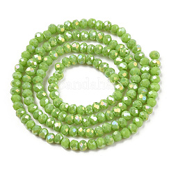 Chapelets de perles en verre électroplaqué&nbsp;LS-EGLA-A034-P3mm-B24
