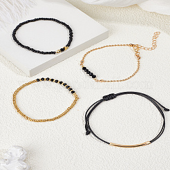4 Stück 4 Stile CCB Perlen Armband Set für Frauen&nbsp;BJEW-LP0006-01