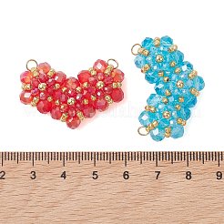 6pcs 6 Farben Glasanhänger&nbsp;PALLOY-MZ01298