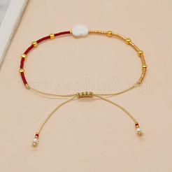 Braccialetti di perline intrecciate con perline di vetro&nbsp;QU5327