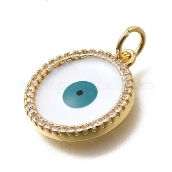 Pendentifs en laiton avec micro pavé de zircone cubique et émail&nbsp;KK-Z093-05G
