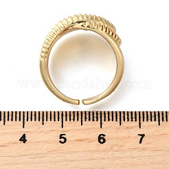 Messing Micro Pave Zirkonia verstellbare Manschette offene Ringe&nbsp;RJEW-D313-15PG