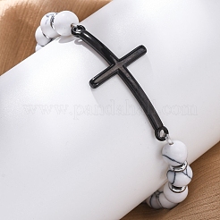 Runde Stretch-Armbänder aus synthetischen Hämatitperlen&nbsp;BJEW-F493-05EB-01