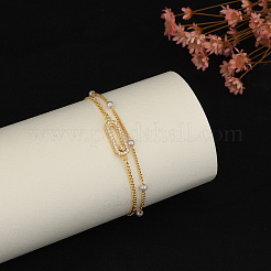 Bracciali multifilo con catena a maglie in ottone&nbsp;AC9021-1