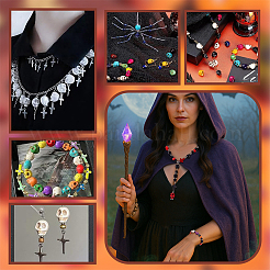 Kits de perles à faire soi-même sur le thème d'Halloween&nbsp;DIY-PH0030-27