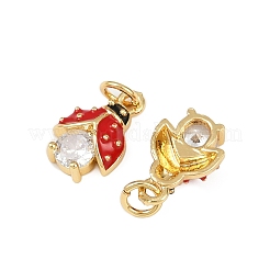 Pendentifs avec zircon cubiques à micro-pavés en laiton&nbsp;KK-C095-08B-G