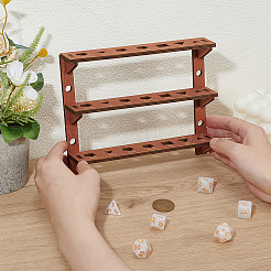 1 Beutel 3-stufiges Würfel-Organizer-Displayturm-Regal aus Holz zur Wandmontage&nbsp;ODIS-BC0001-27