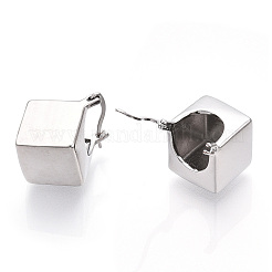 Orecchini a cerchio spessi rombo in ottone per le donne&nbsp;EJEW-F303-05P