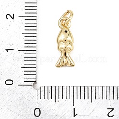 Messing Mikro ebnen Zirkonia Anhänger&nbsp;KK-D258-02G-02