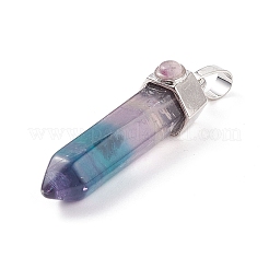 Natürliche Kugel Fluorit spitzen Anhänger&nbsp;X-G-E308-C11