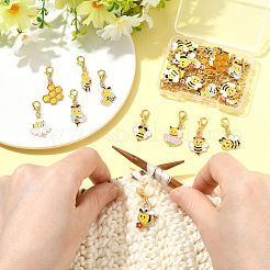 40 pendentif décoratif en alliage émaillé de 10 styles&nbsp;HJEW-FS00064