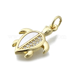 Pendentifs en laiton zircon cubique transparent&nbsp;KK-V010-07G-01