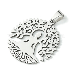 Pendentifs en acier inoxydable 201 anti-ternissement&nbsp;STAS-U003-21C-P