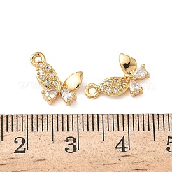 Ciondoli in ottone zirconi chiari micro pavé&nbsp;KK-B160-32G