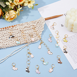 DIY Strickwerkzeug-Sets mit Rindermotiv&nbsp;HJEW-HS00021