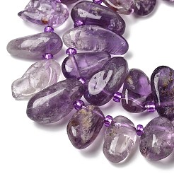 Natürliche violette Phantomquarz-Perlenstränge aus violettem Lodolith&nbsp;G-L649-D02-01
