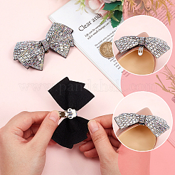 2 Stück Stoff mit Schuhschnallenclips aus Strass&nbsp;FIND-FH0008-78A