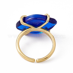 Ovale a lume con anello polsino aperto malocchio&nbsp;RJEW-I086-13G