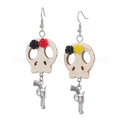 Boucles d'oreilles avec pendentif en laiton&nbsp;EJEW-JE06039