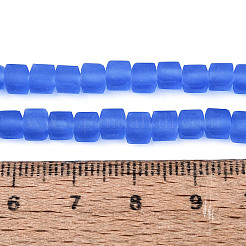Brins de perles de verre dépoli transparent&nbsp;GLAA-N072-01A-A13