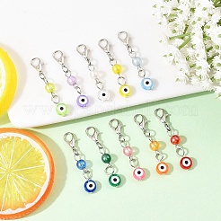 20 pendentif décoratif en acrylique contre le mauvais œil&nbsp;HJEW-YW00202