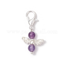 10 stücke 10 stile engel natürliche & synthetische gemischte edelstein anhänger dekorationen&nbsp;HJEW-JM03143-01