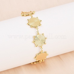 304 Edelstahl-Gliederarmbänder für Damen&nbsp;BJEW-D359-02G