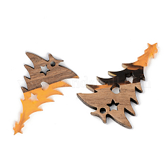 Pendentifs en bois de résine et de noyer&nbsp;RESI-S389-018A-A01