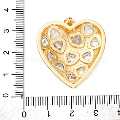 Pendentifs avec zircon cubiques à micro-pavés en laiton&nbsp;KK-U076-16G-01
