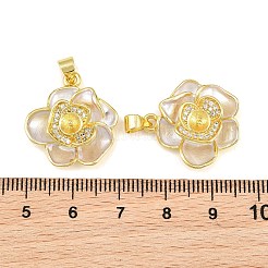 Ciondoli a spilla in ottone con micro zirconi cubici trasparenti&nbsp;KK-CBA6A75-52D-G