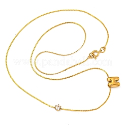 Colliers pendentifs en acier inoxydable 304 avec micro pavé de zircones cubiques&nbsp;LS-NJEW-H017-01G-H