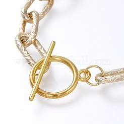 Braccialetti con catena a graffetta in alluminio&nbsp;BJEW-JB05167-01