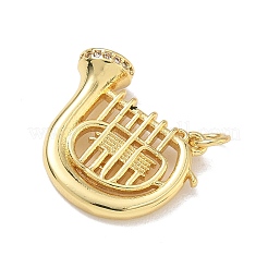 Pendenti in zirconi cubici trasparenti in micro pavè di ottone&nbsp;KK-D289-01G-05