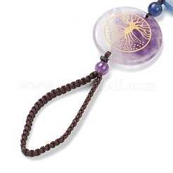 Ornement suspendu chakra rond plat&nbsp;AJEW-I059-04B