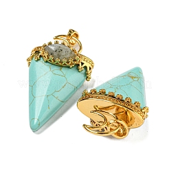 Gros pendentifs en turquoise synthétique&nbsp;G-F639-06H-G