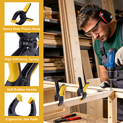 Abrazaderas de resorte de plástico resistentes para manualidades de diy&nbsp;LS-TOOL-WH0059-079