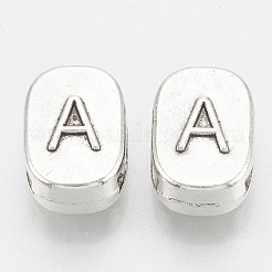 Tibetische Stil Legierung Buchstaben Dia Charme&nbsp;TIBEB-R067-AS-LF