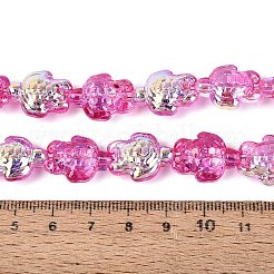 Chapelets de perles en verre transparent électrolytique&nbsp;EGLA-N055-04A-05