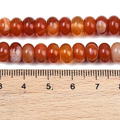 Chapelets de perles rouges en agate naturelle&nbsp;GG-CBAD029-B02-5x8mm