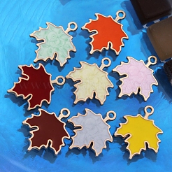Pendentifs d'émail en alliage&nbsp;LS-ENAM-WH0055-01
