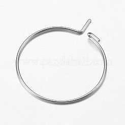 Boucles d'oreilles créoles en acier inoxydable chirurgical 316&nbsp;LS-X-STAS-F149-32P-E