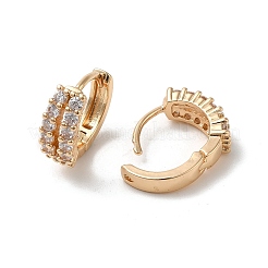 Pendientes de aro de circonio cúbico de micro pave de latón&nbsp;EJEW-M238-63KCG